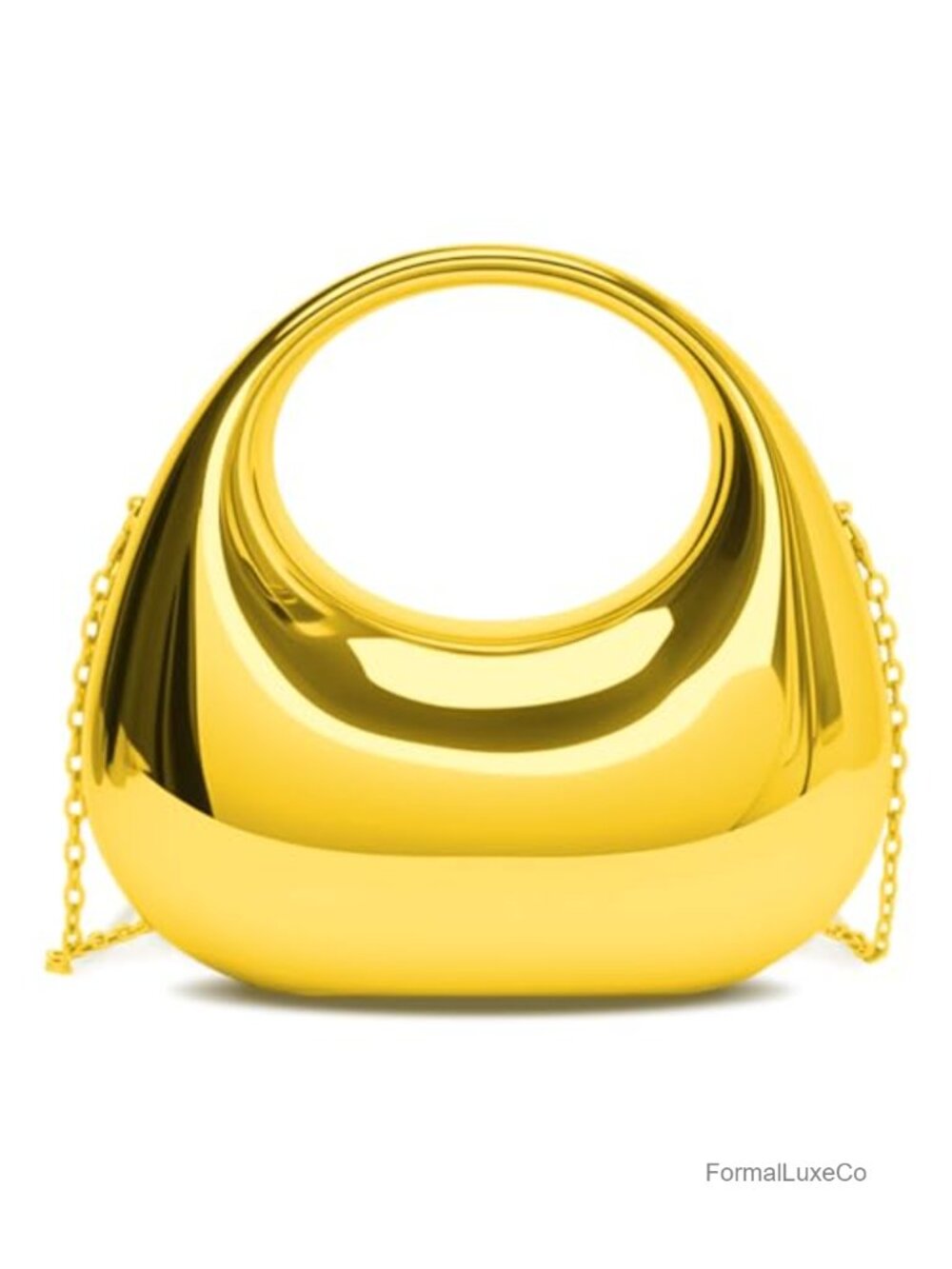 Acrylic Clutch Purses for Women Evening Handbags Moon Shape Unique Hobo Bag